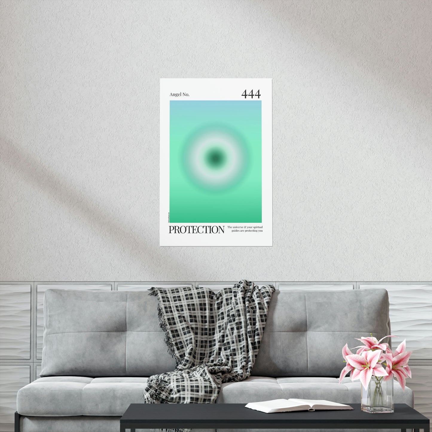 Protection Angel No. 444 Aura Glow Art Print