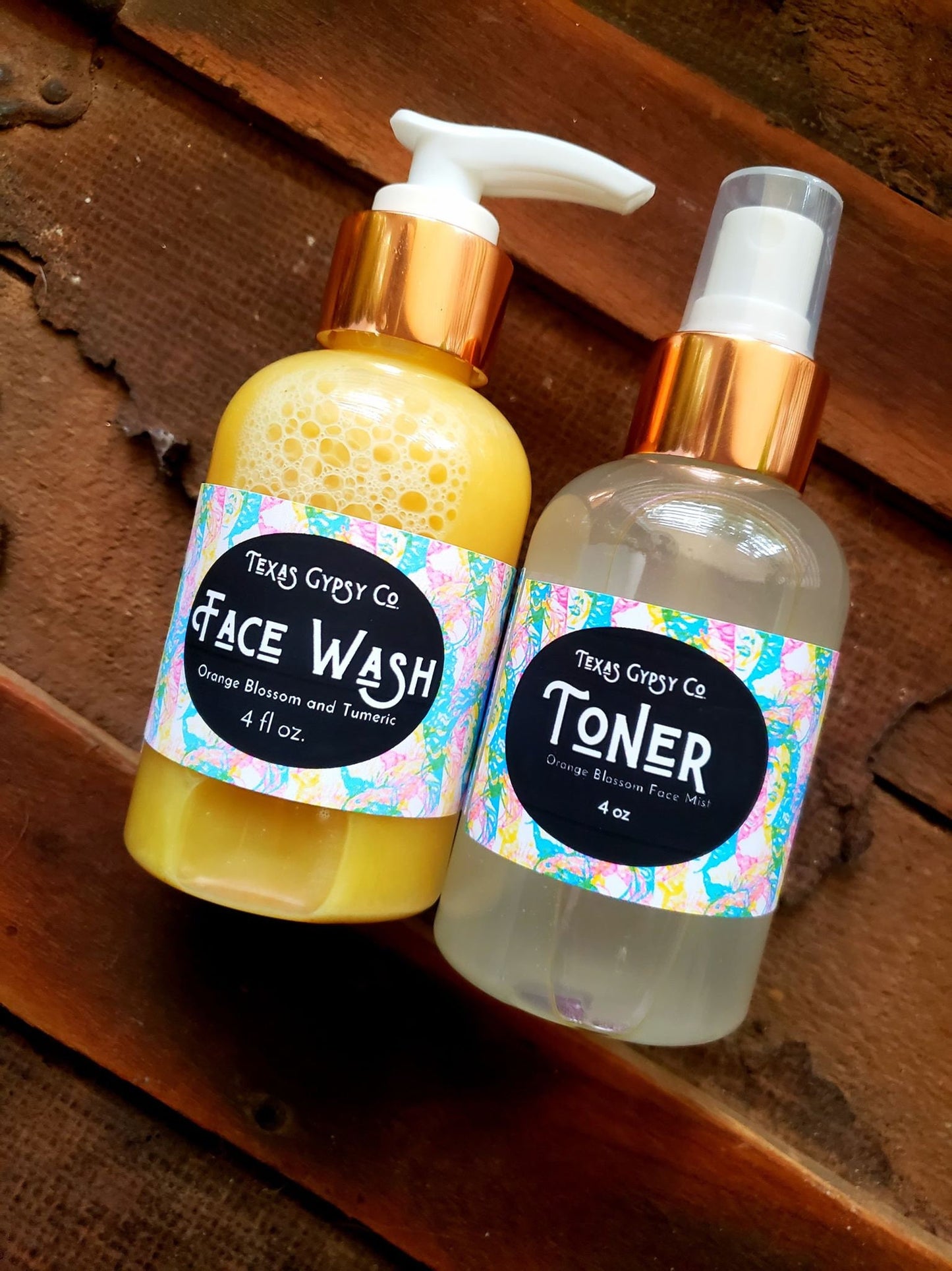 Orange Blossom Water + Turmeric Face Wash + Toner Set 4oz