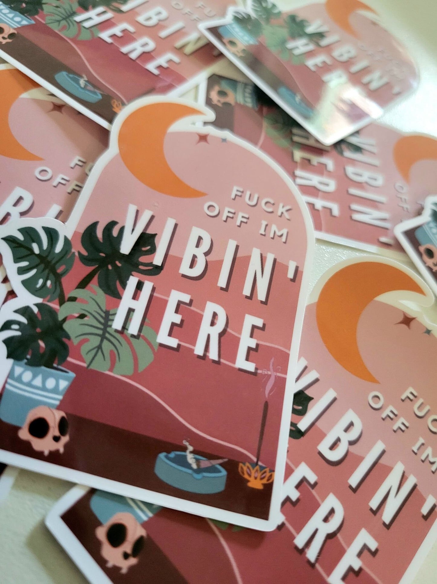 Im Vibin Here Sticker