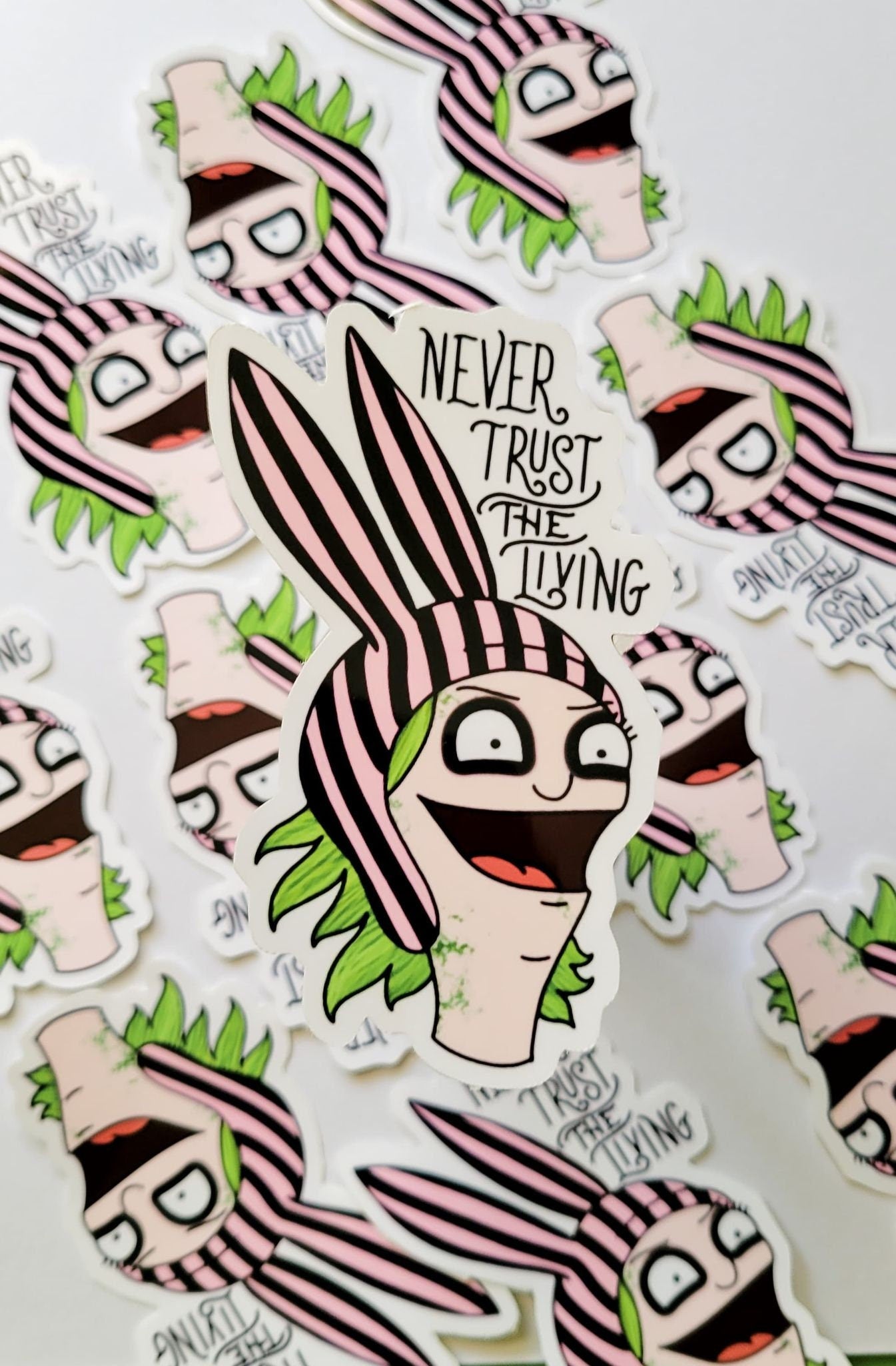 Louise "Never trust the living"  Beetlejuice bobs burger sticker