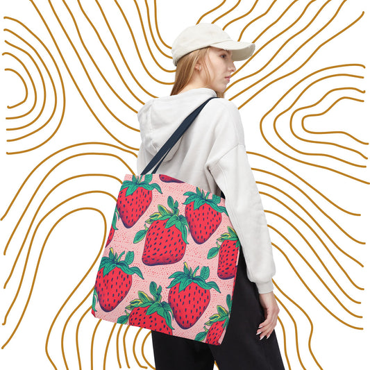Retro Strawberry Tote Bag