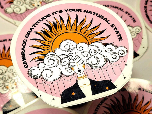 Gratitude is your natural state sticker