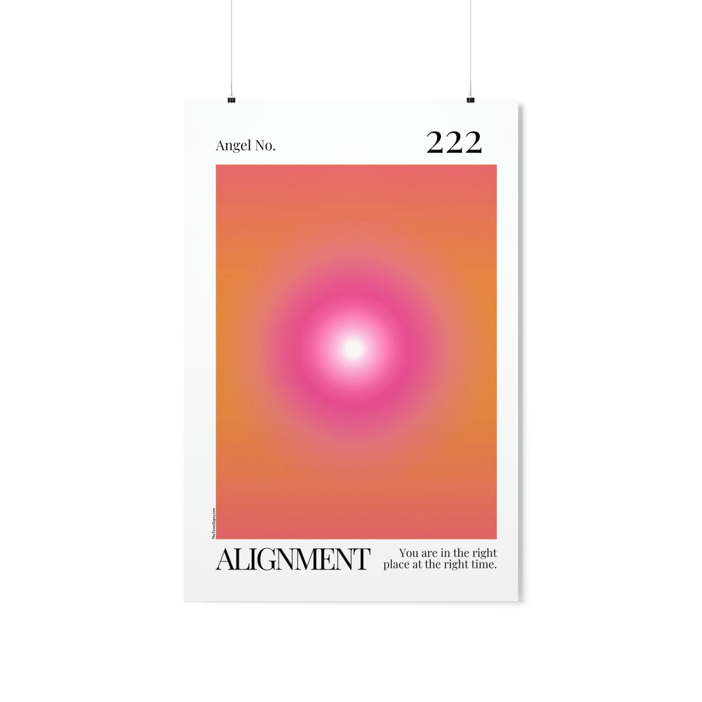 Alignment Angel No. 222  Aura Glow Art Print
