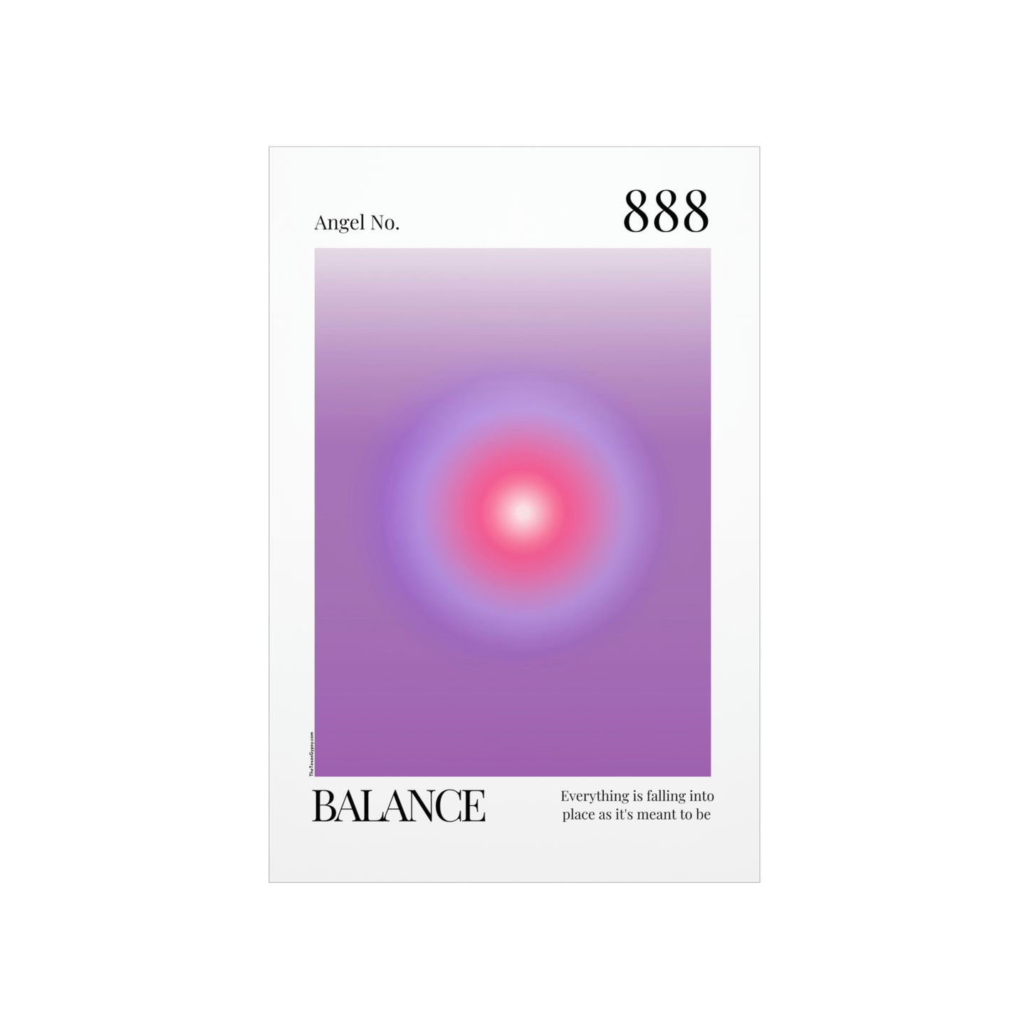 Balance Angel No. 888 Aura Glow Art Print