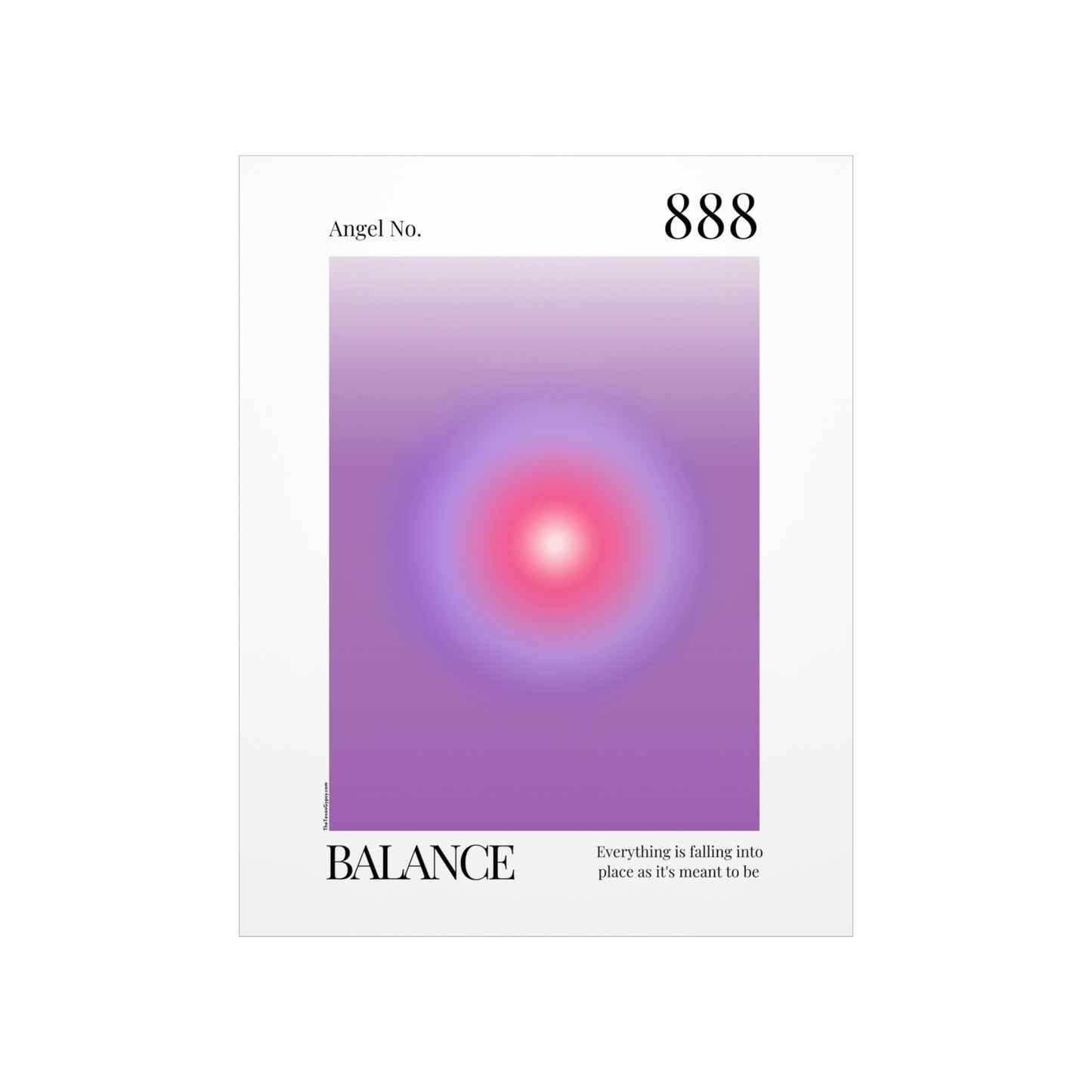 Balance Angel No. 888 Aura Glow Art Print