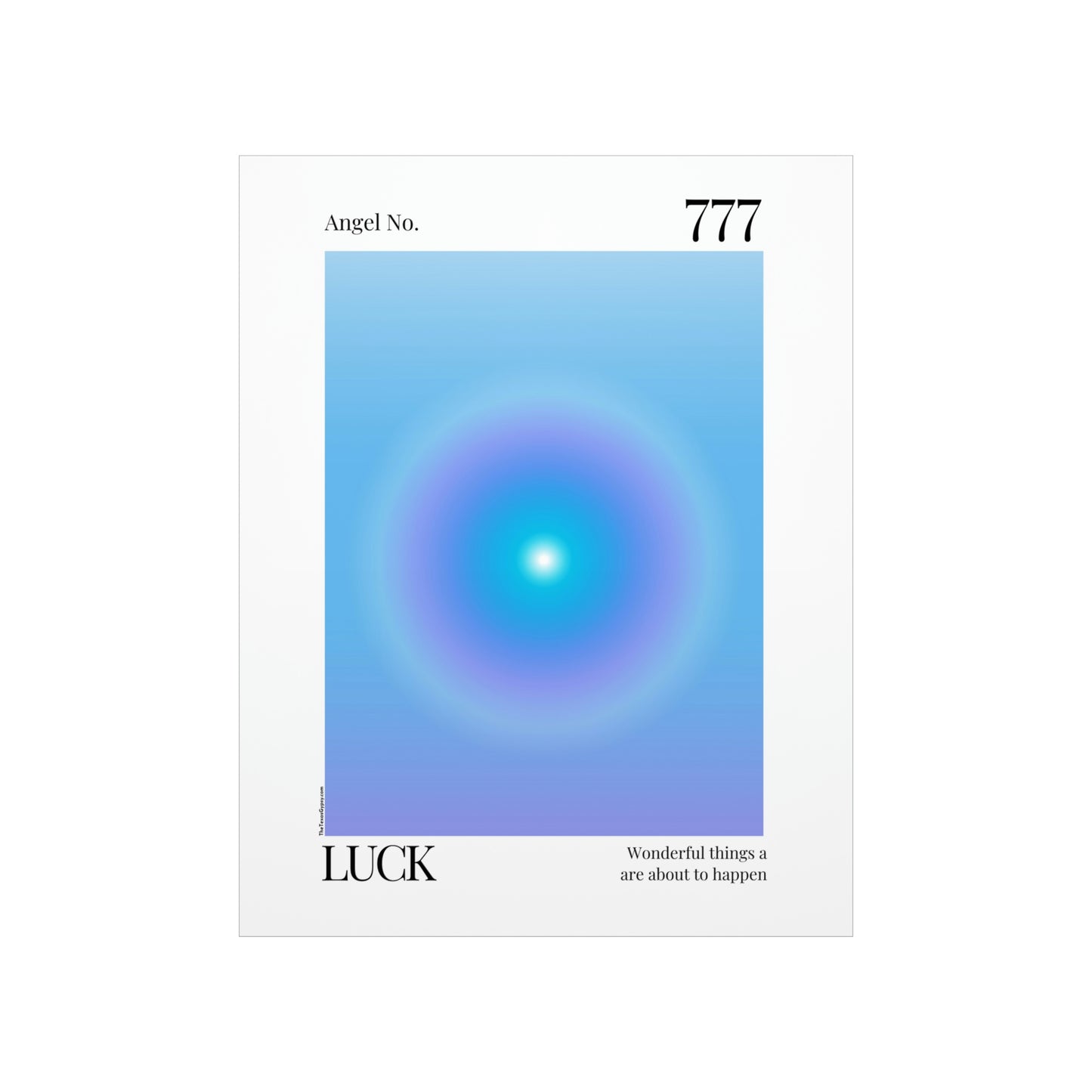Luck Angel No. 777 Aura Glow Art Print
