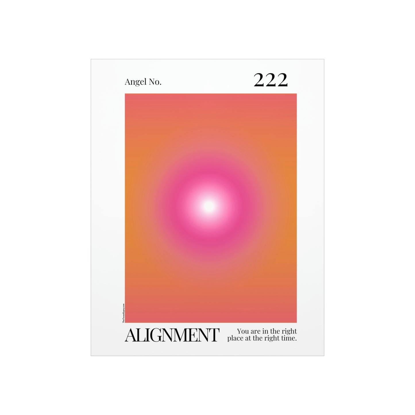 Alignment Angel No. 222  Aura Glow Art Print